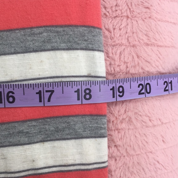 Max Studio, Striped Pencil Skirt, Coral, Large - Picture 10 of 11